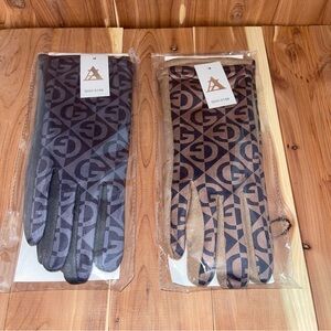 Designer Patterned Gloves - Black/Grey and Brown/Tan‎ NEW Price is for 1 Pair